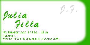 julia filla business card
